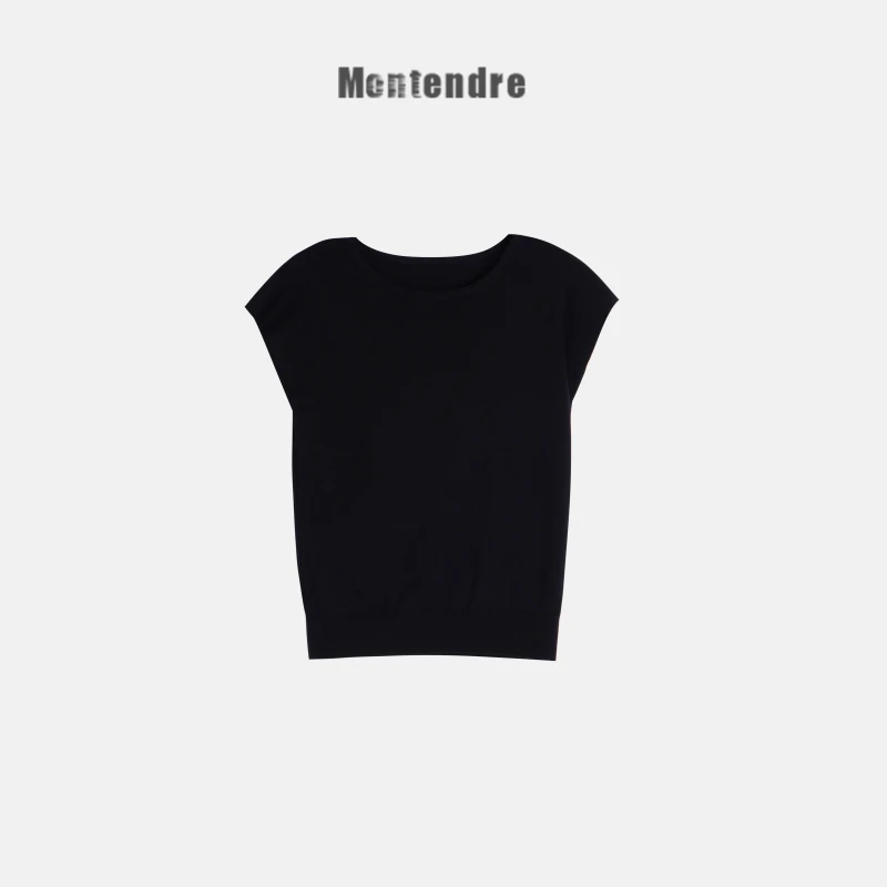 【MonTendre】 夏季新款 无袖坎肩凉感亲肤气质百搭简约针织衫时尚