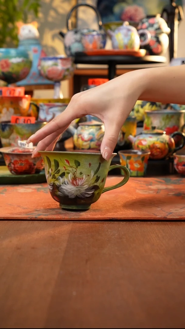 瓷片景德镇手工手绘528