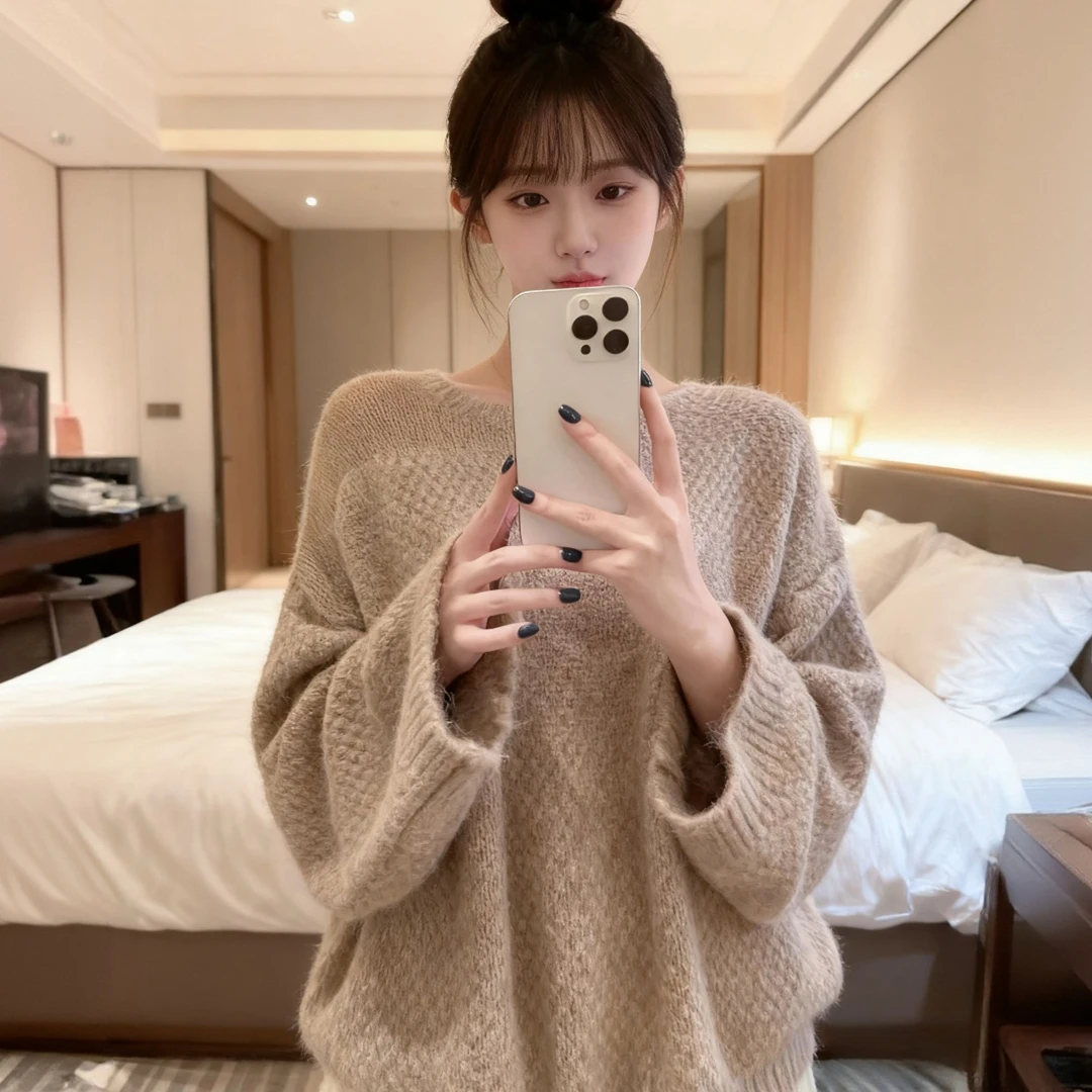 《雾感镂空》不规则设计宽松百搭毛衣慵懒秋季老钱风松弛感女装贵气