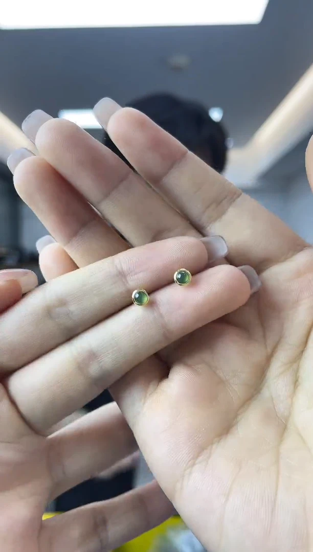 翡翠银S925镶嵌耳饰多样性一件发货