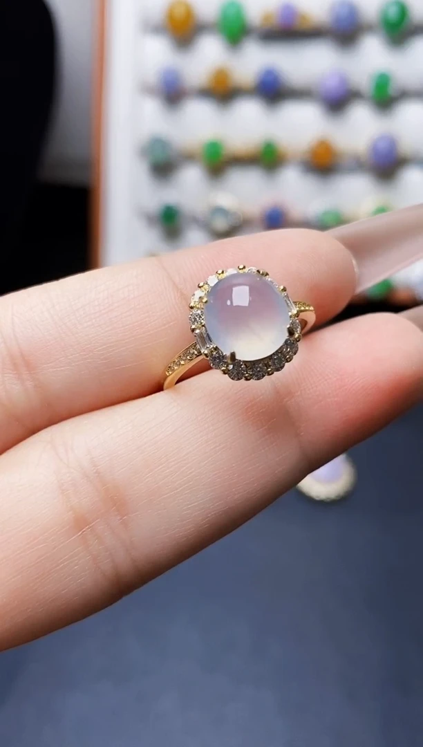 银S925镶嵌戒指翡翠3197