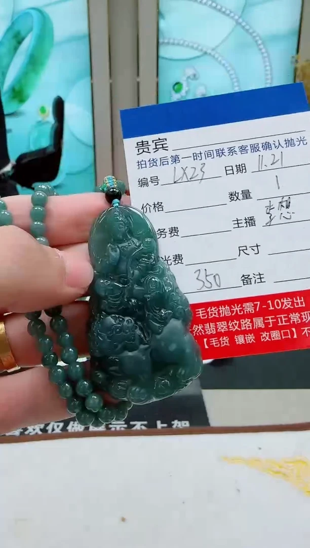 未镶嵌定制翡翠LX23翡翠吊坠赠珠链-多样性发其一