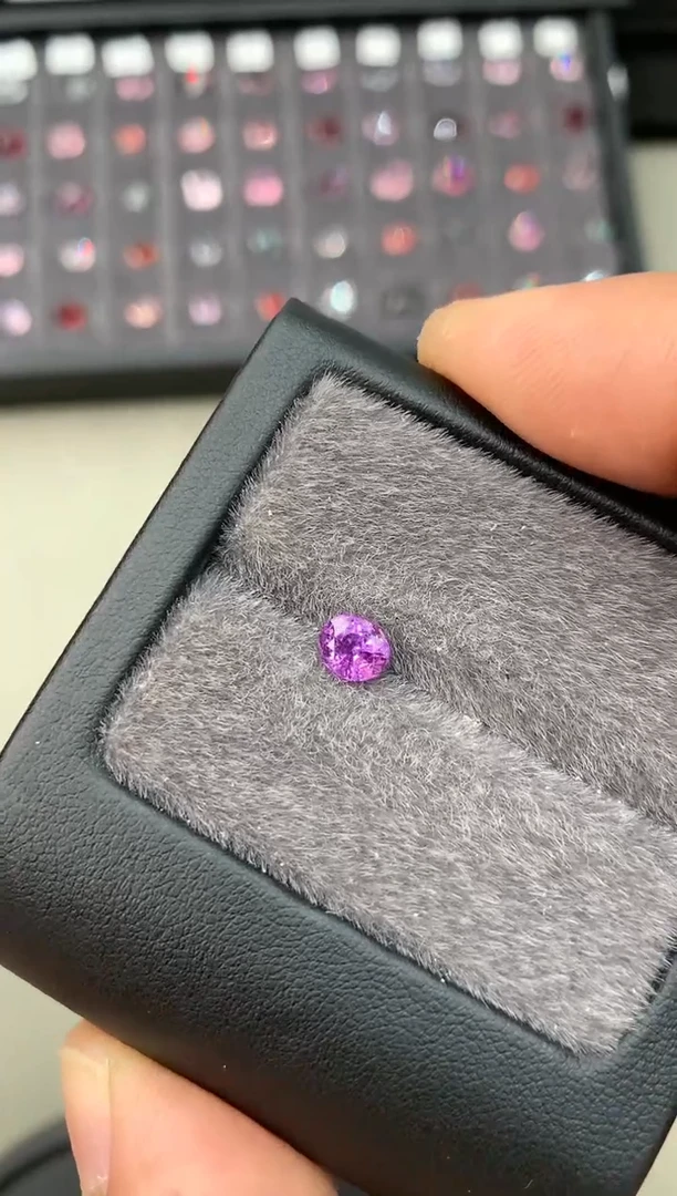 【闪购商品】定制蓝宝石裸石未镶嵌1.05ct 兰卡无烧紫蓝宝