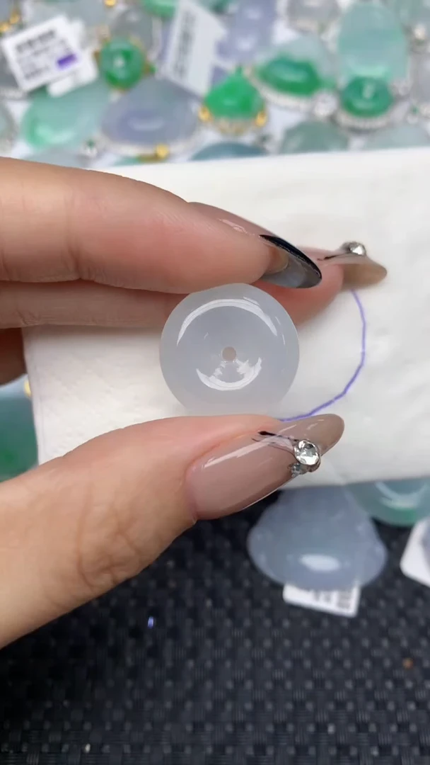 颈饰未镶嵌翡翠天然缅甸翡翠a货百元以上9元证书费自理