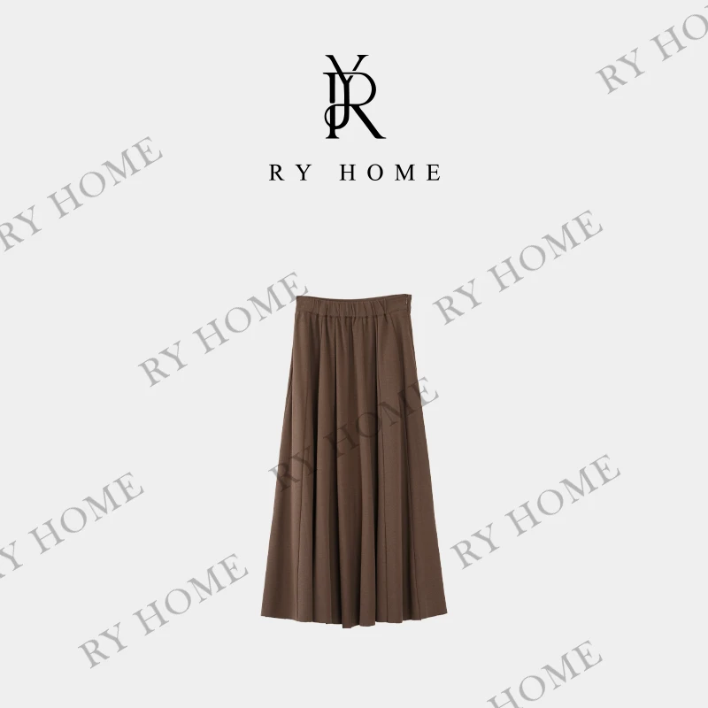 【容雨RYHOME】“花晨月夕”春款垂感A字半身裙Q1188