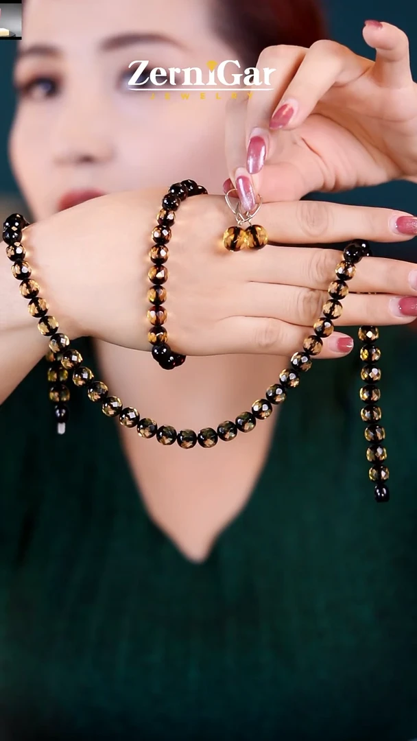 【闪购商品】琥珀颈饰未镶嵌天然琥珀三件套