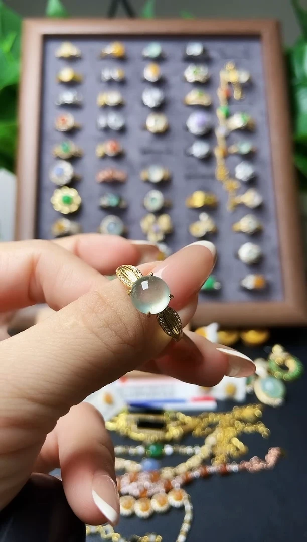 银S925镶嵌戒指翡翠21