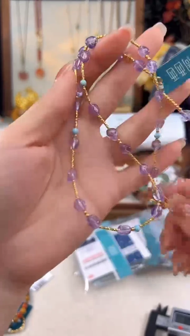 银S925镶嵌颈饰水晶@@C921B017548