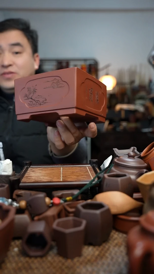 紫砂花盆浑**瘦長木軒精品紫砂