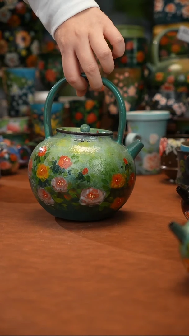 紫砂油画   釉下彩   壶