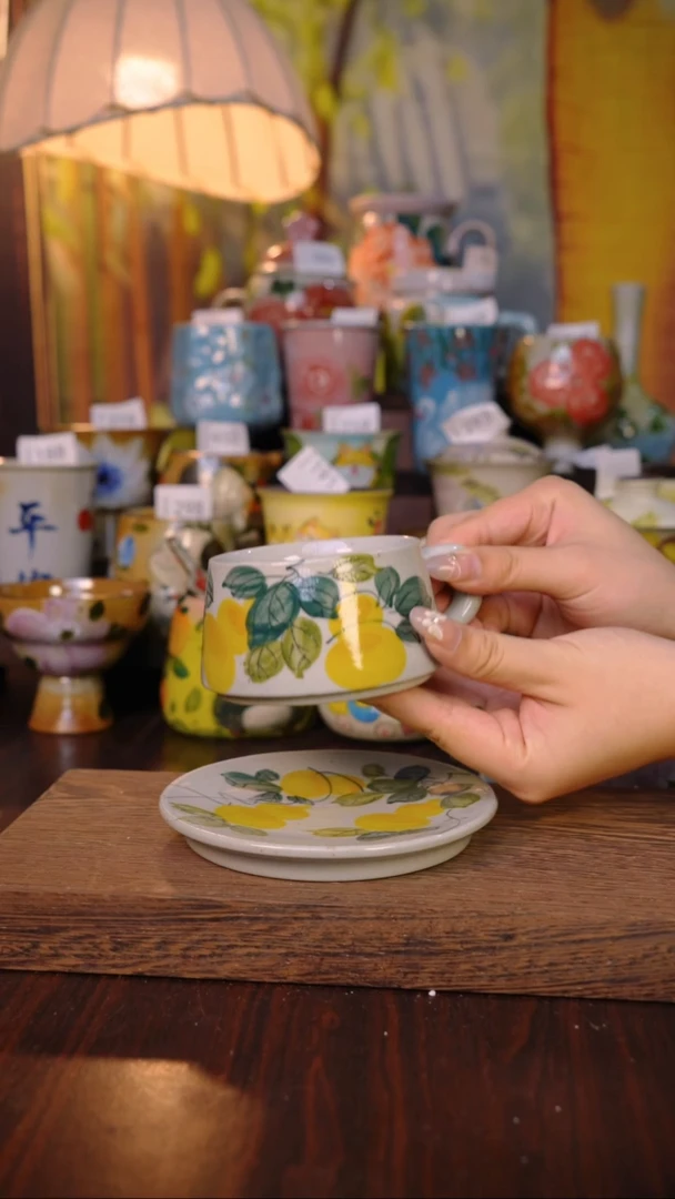 摆件泥垚手作 景德镇手工手绘器物