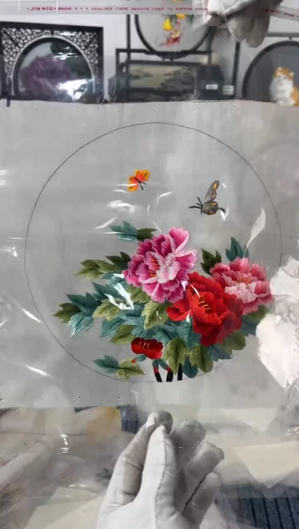 织绣纯手工苏绣双面绣绣布141