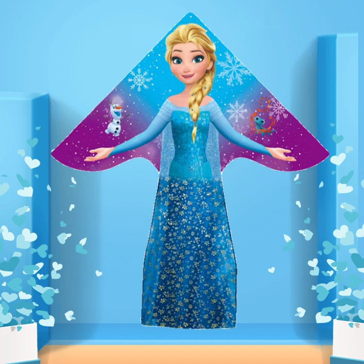 卡通风筝爱莎公主女孩儿童艾莎风筝玩具易放飞送线轮