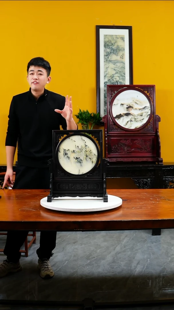 石材云石摆件家居摆件直播间