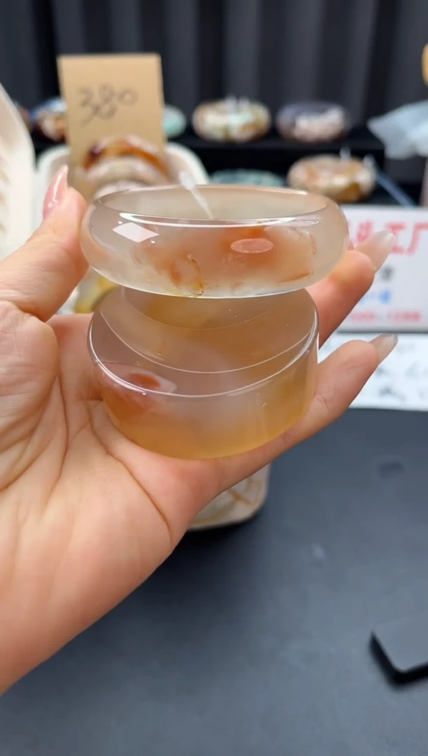 未镶嵌手镯石英质玉赠送镯心（58圈口）