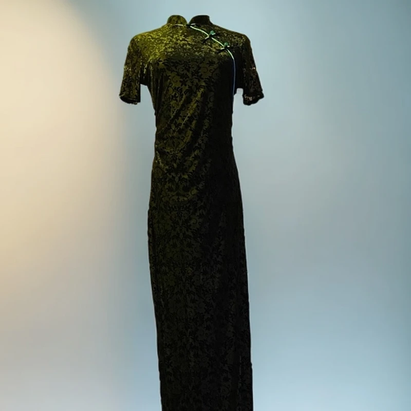 2025春夏季蕾丝旗袍时尚气质修身日常中长款半袖中国风ins旗袍