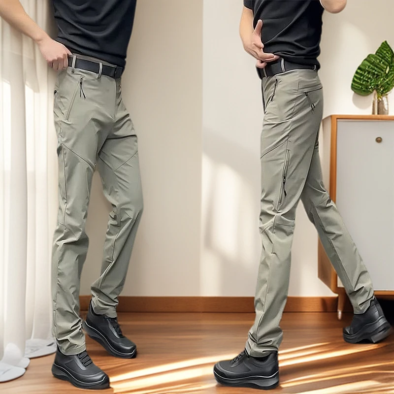 秋冬男式痞帅冲锋裤新款潮流百搭户外防风男士修身直筒长裤休闲裤