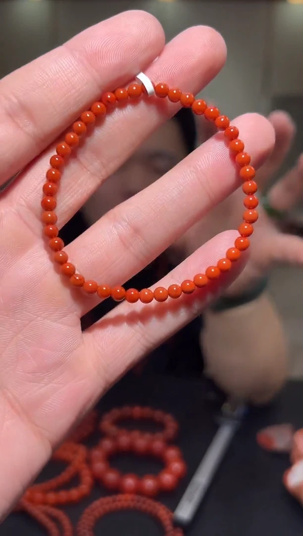 【闪购商品】南红玛瑙手链未镶嵌4mm/yz03012多样性发货