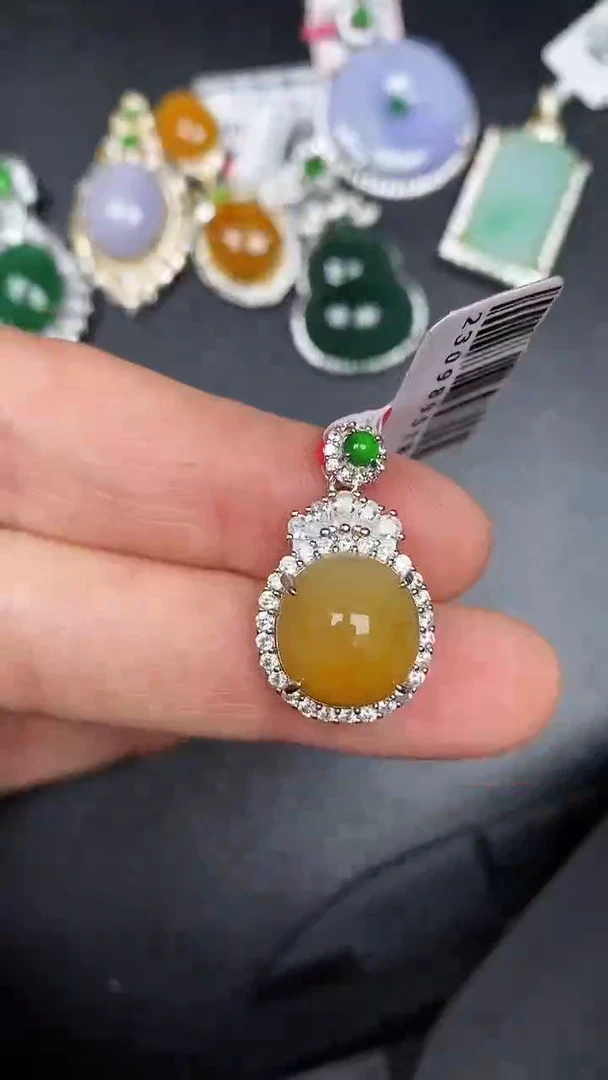 银S925镶嵌戒指翡翠2870