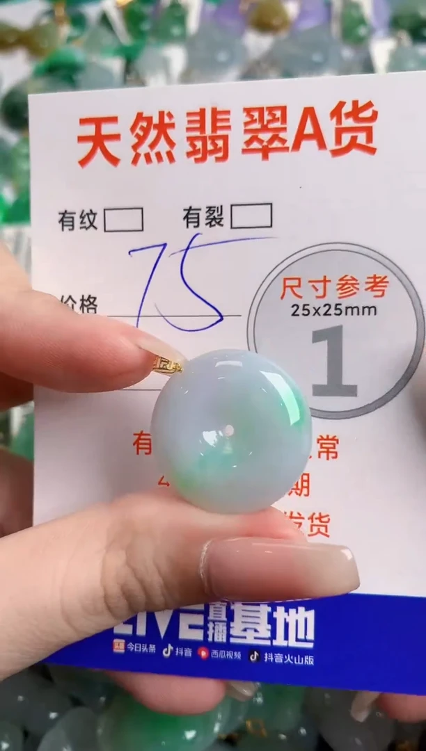 翡翠18K金镶嵌颈饰24000381