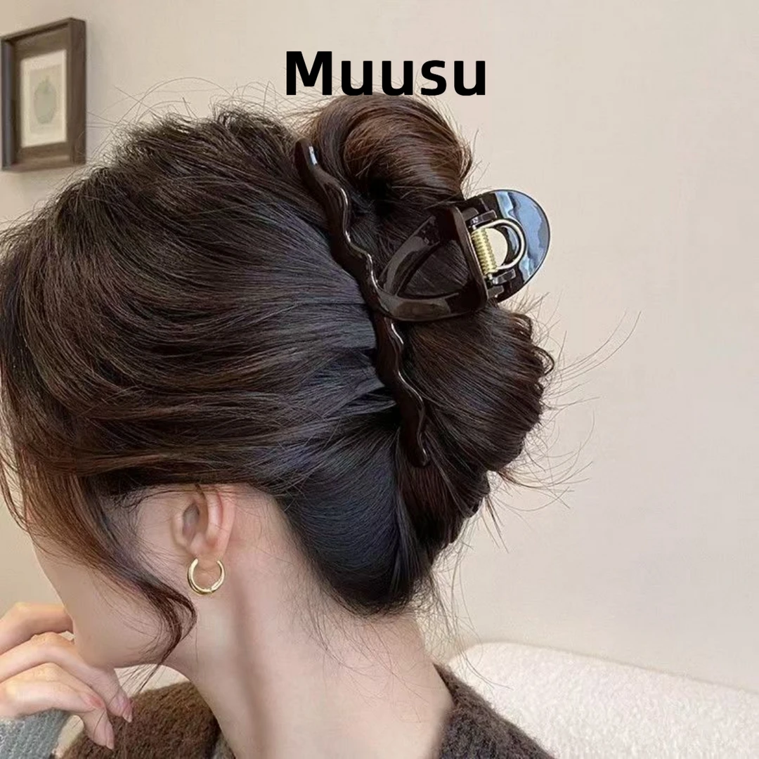 【Muusu】新款蝴蝶结抓夹女盘发后脑勺高级感百搭鲨鱼夹