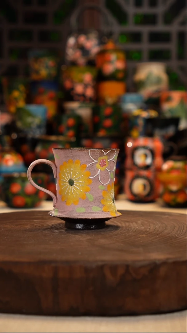 油画   釉下彩  杯子