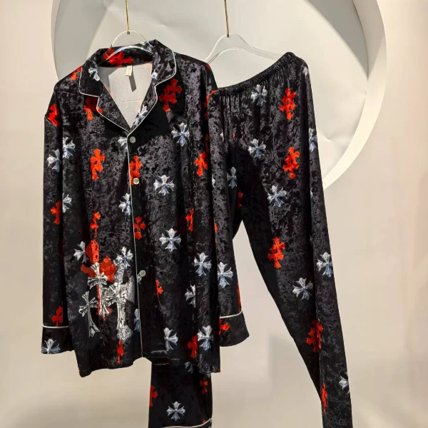 【十字丝绒】金钻绒睡衣软丝男女同款网红家居服套装情侣可外穿