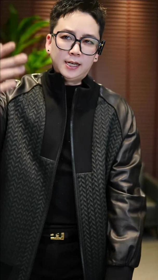 56码（175-190斤）麦穗拼皮夹克