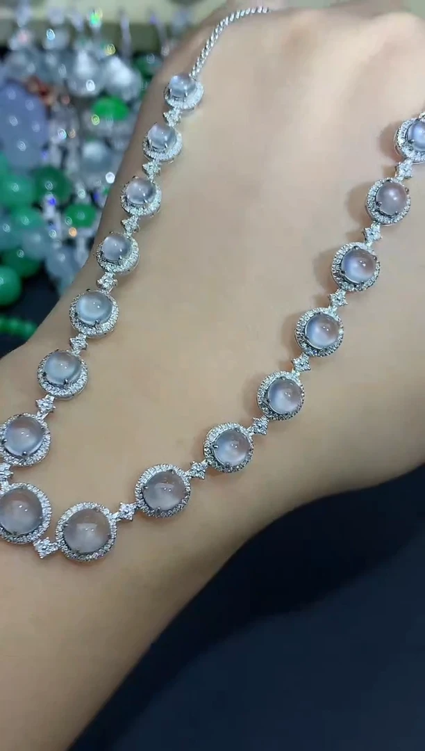 翡翠18K金镶嵌颈饰693-春日珠宝