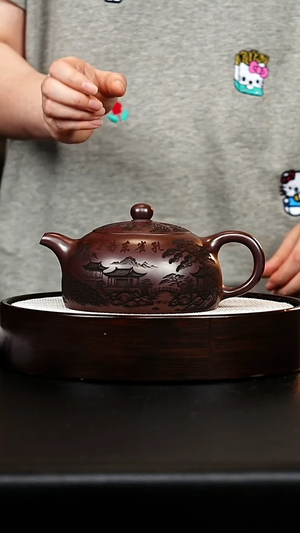 茶壶紫砂紫砂壶 半月