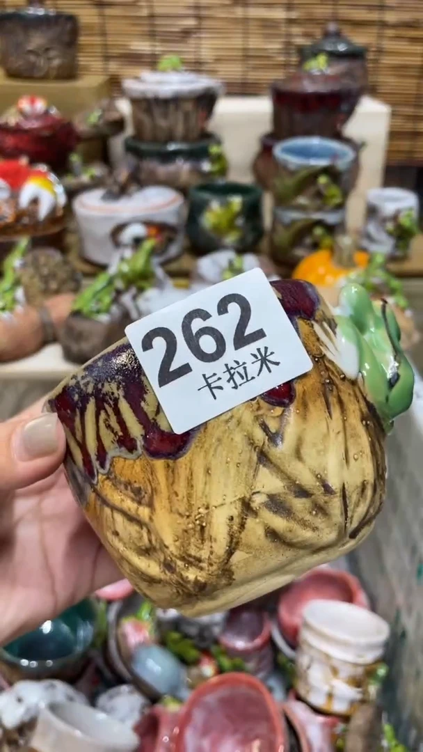 芹**芽262精美粗陶手工柴烧