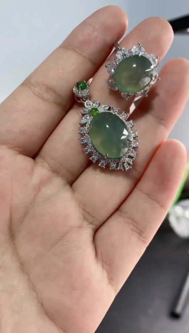 【闪购商品】翡翠戒指银S925镶嵌22222---5