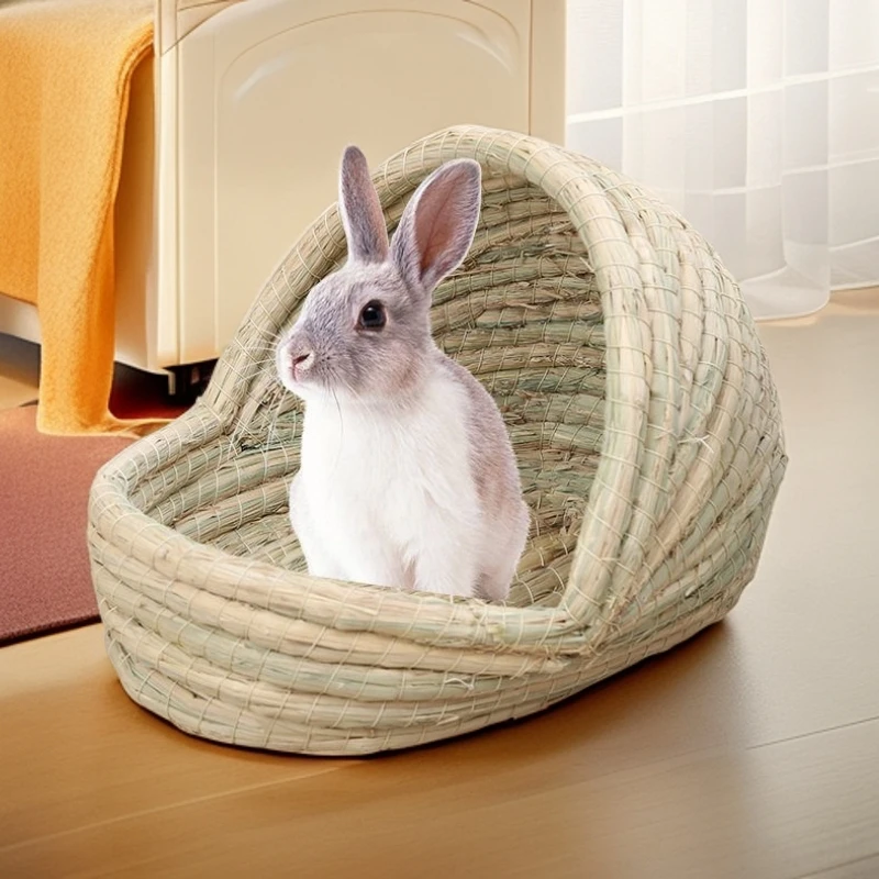 兔子草窝芦丁鸡荷兰猪草编躲避窝龙猫松鼠繁殖窝手工编织四季通