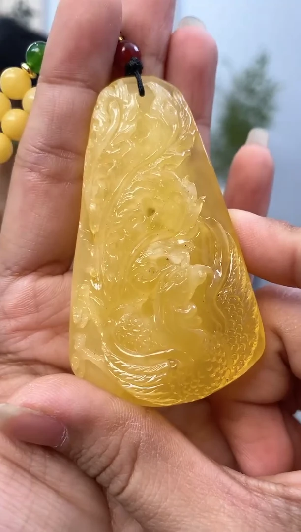 【闪购商品】蜜蜡裸石未镶嵌天然琥珀蜜蜡凤凰