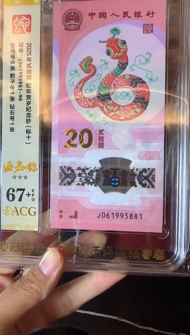 塑料2025 蛇钞 爱藏 标十  啊啊啊啊