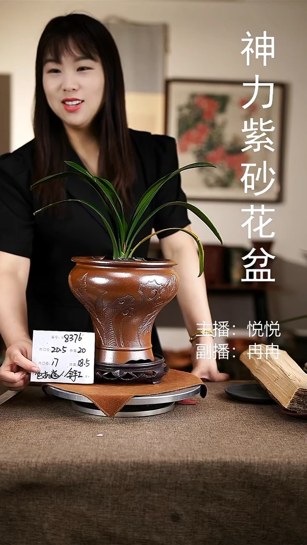 紫砂花盆紫砂花盆8376+s