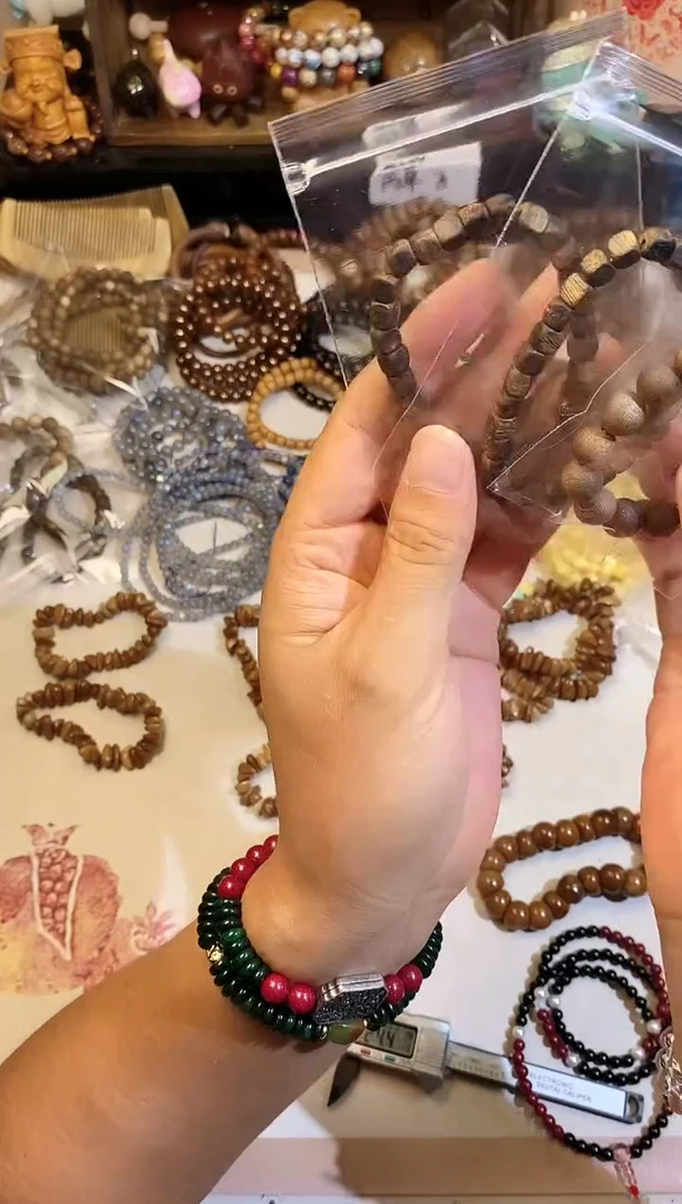 非洲檀香手串/手链蝶****落库克馒头单圈
