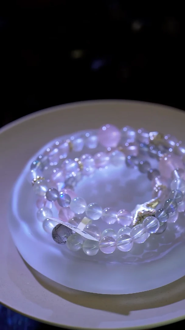 水晶手链银S925镶嵌大*丁来自星星的你