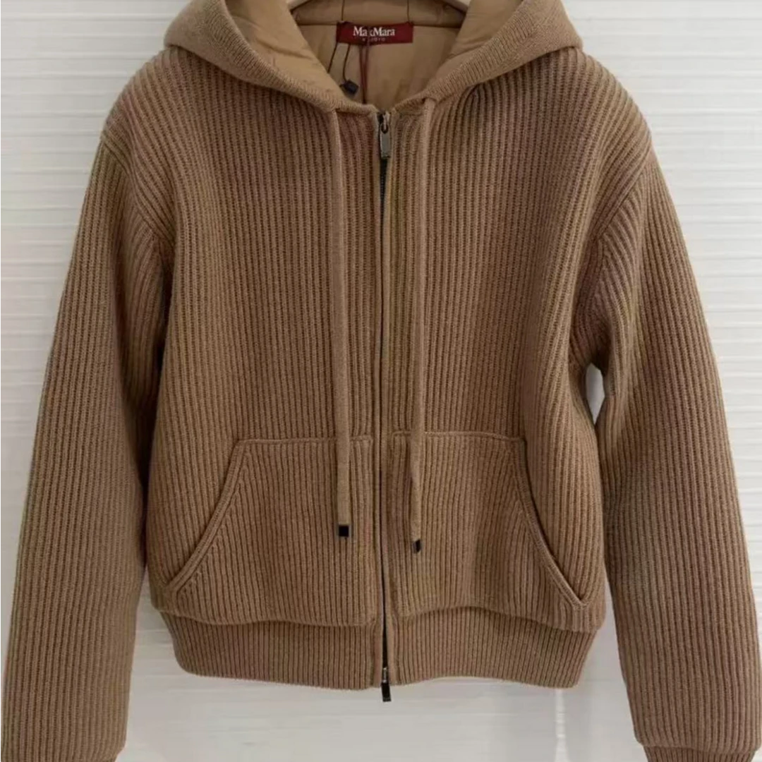 全新未使用 MaxMara MAXMARA新款连帽拉链夹克外套