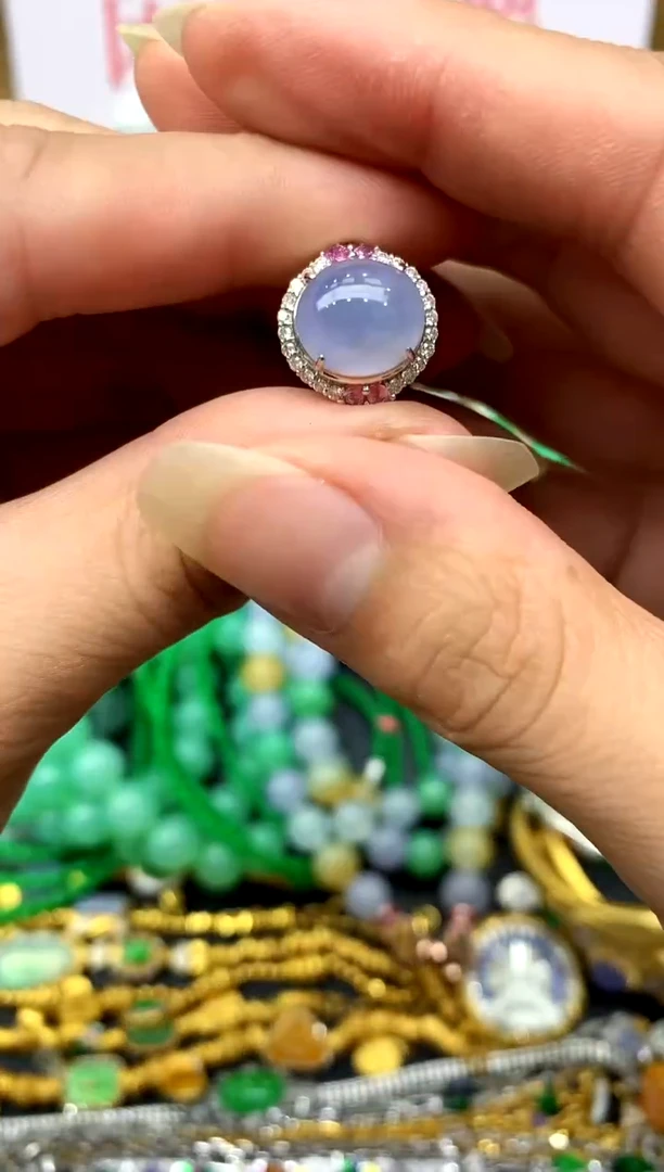 18K金镶嵌戒指翡翠503-中国好珍宝1