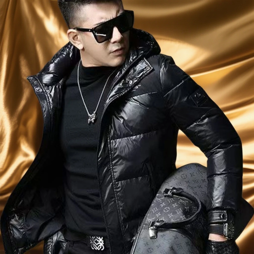 维斯克纳时尚潮牌羽绒服男新款白鸭绒男士防寒服潮流保暖冬季外套