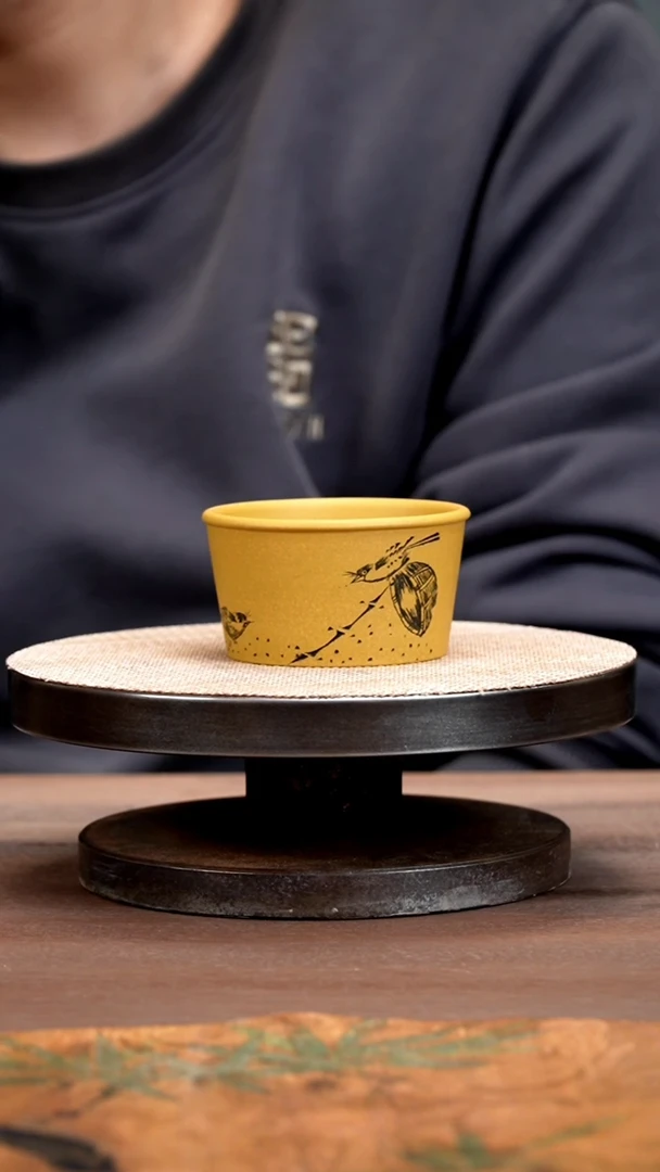 【闪购商品】紫砂茶壶芝麻绿欢喜杯