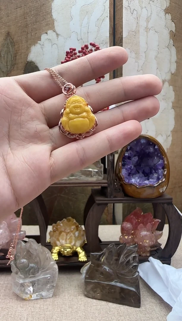 未镶嵌吊坠(赠链)蜜蜡莹莹专属蜜蜡吊坠