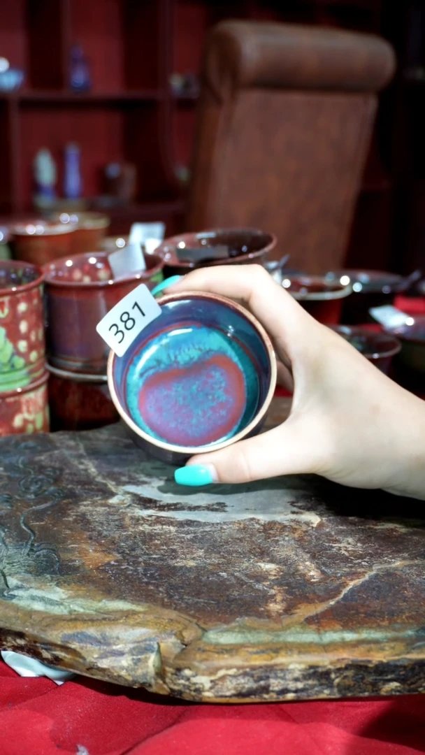 摆件精品窑变钧瓷茶器