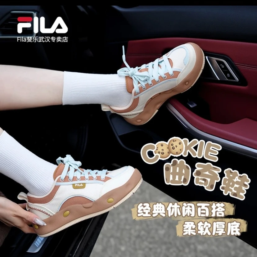 Fila/斐乐情侣鞋【厚底舒适曲奇鞋】秋季休闲运动板鞋F12W522301F