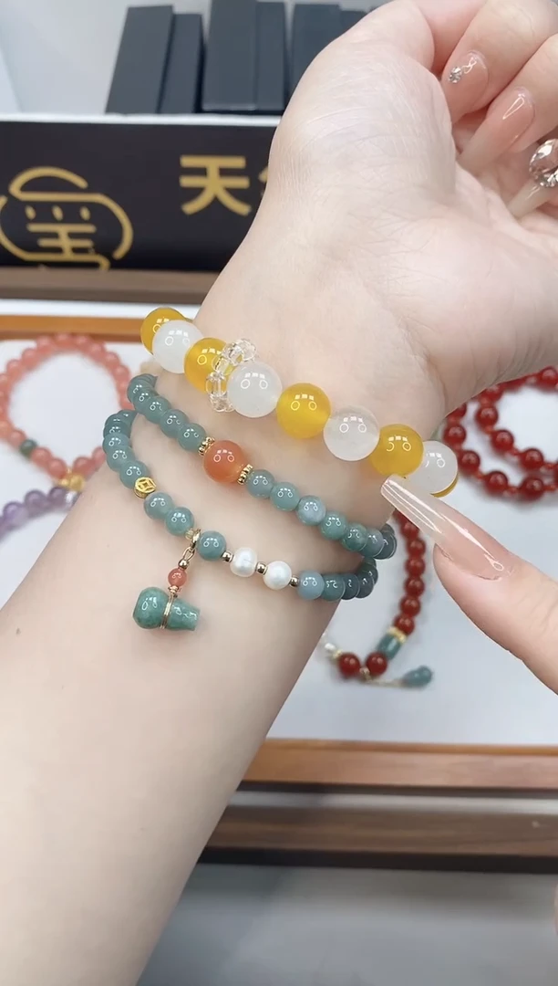 合金手链玛瑙/玉髓多样性发一 SL131