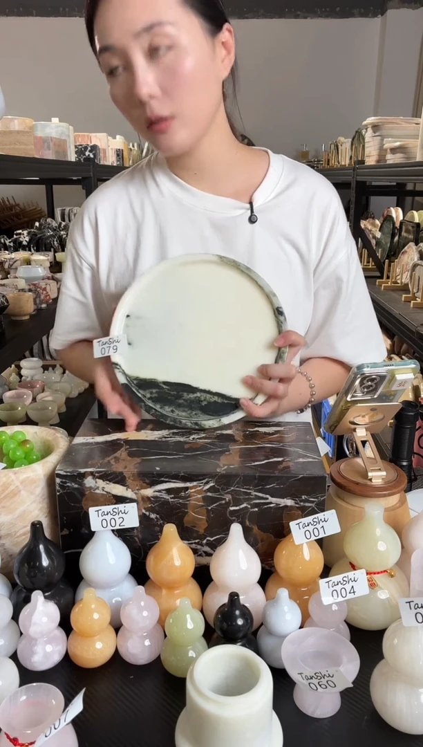 石材079山水画23.5cm水磨