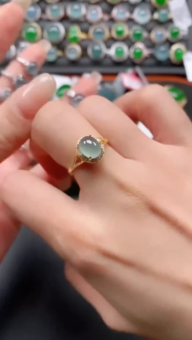 银S925镶嵌戒指翡翠1111