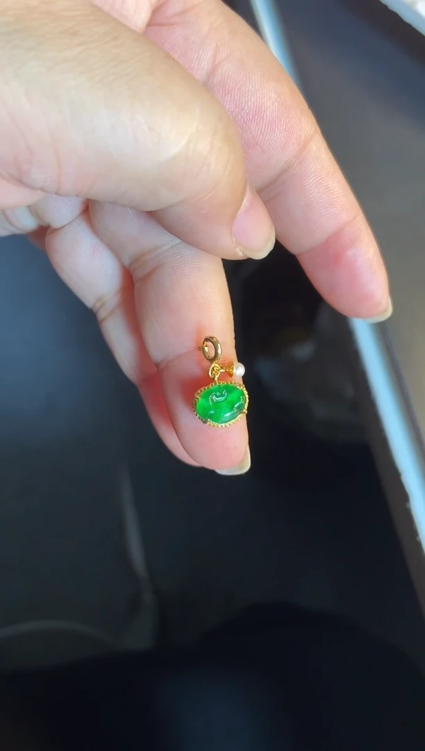 吊坠(不含链)银S925镶嵌翡翠1