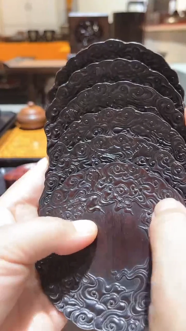 木精品木雕6片精工细作